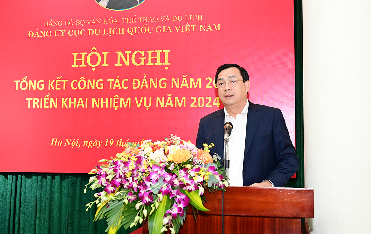 Đảng ủy Cục Du lịch Quốc gia Việt Nam tổ chức Hội nghị tổng kết công tác Đảng năm 2023, triển khai nhiệm vụ năm 2024