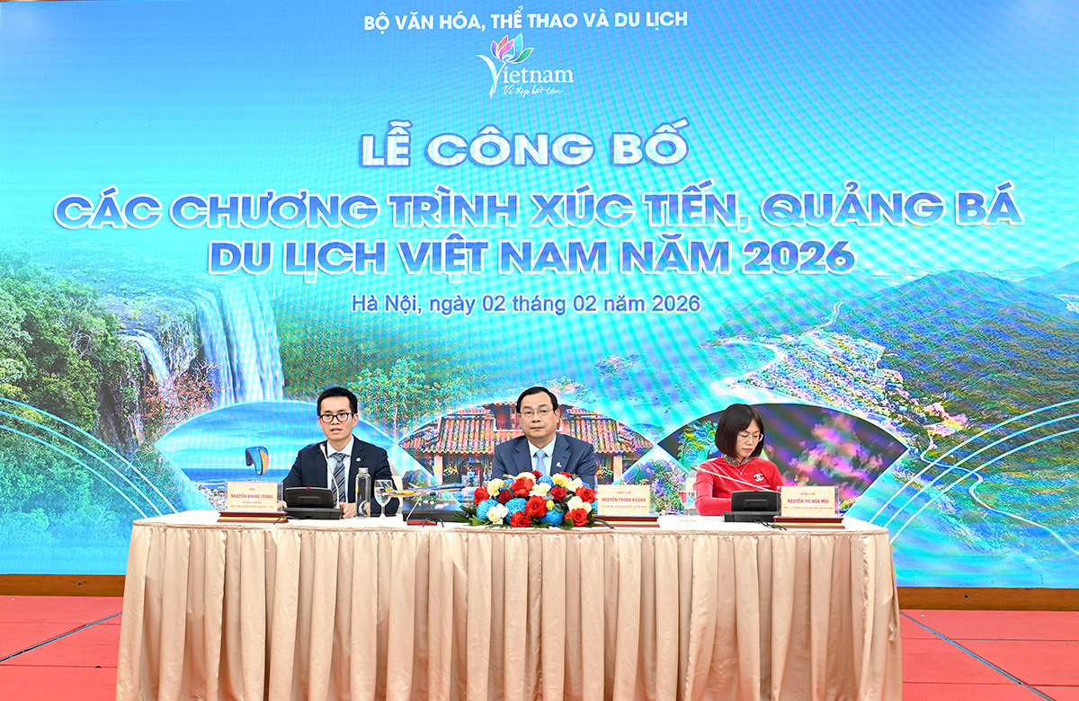 Cục Du lịch Quốc gia Việt Nam công bố Chương trình xúc tiến, quảng bá du lịch năm 2026