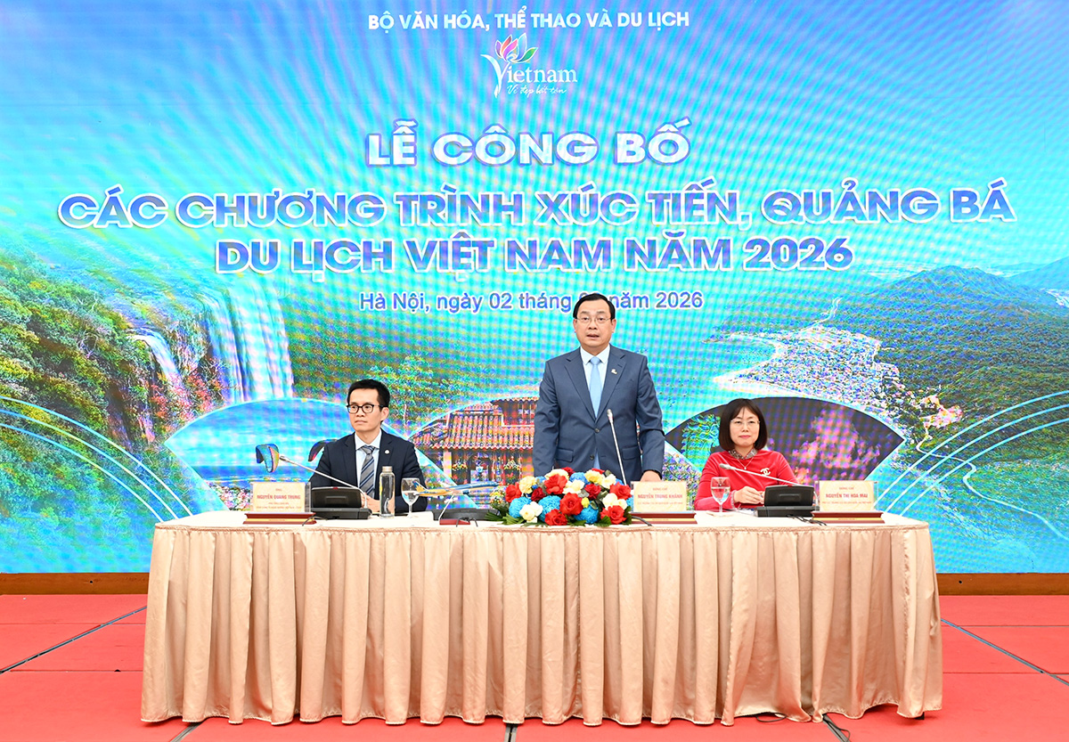 Cục Du lịch Quốc gia Việt Nam công bố Chương trình xúc tiến, quảng bá du lịch năm 2026